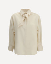 Shirt with Bow Collar - CREAM | Base Blu