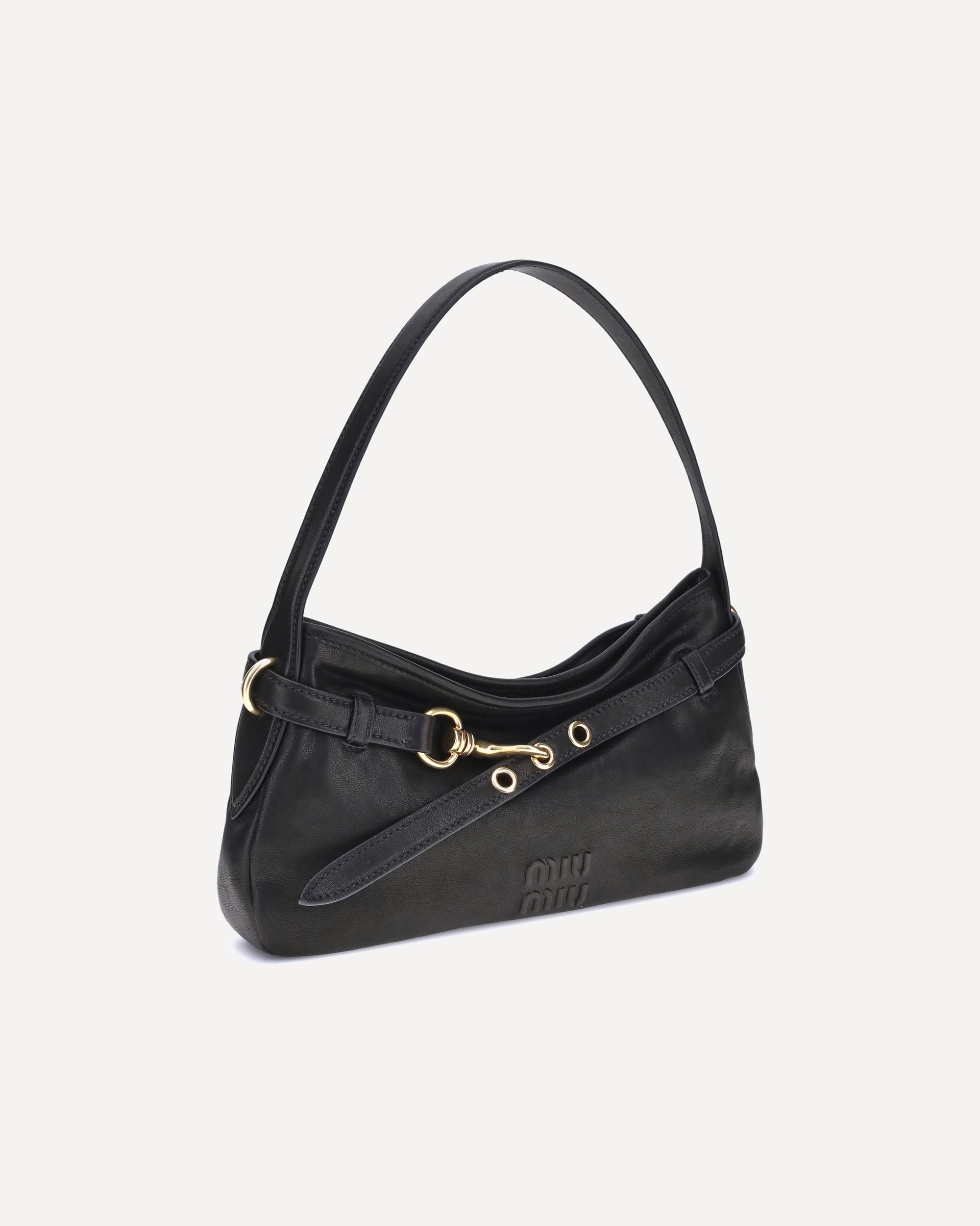 MIU MIU Aventure Shoulder Bag BLACK | Base Blu
