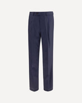 Virgin wool batavia pinstriped Pants - BLUE | Base Blu