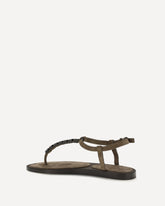 Embellished Sandals - BROWN | Base Blu