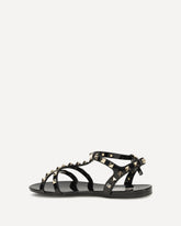Sandali Rockstud in gomma - NERO | Base Blu