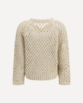 Jumper with  Dazzling Net construction - BEIGE | Base Blu