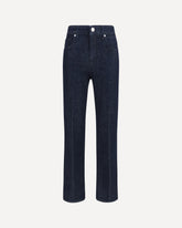 Kate Crop straight bull power stretch Pants - BLUE | Base Blu