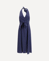 Polka-dot silk Dress - BLUE | Base Blu