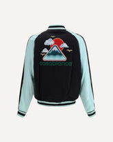 Two-tone satin bomber Jacket - BLACK | Base Blu