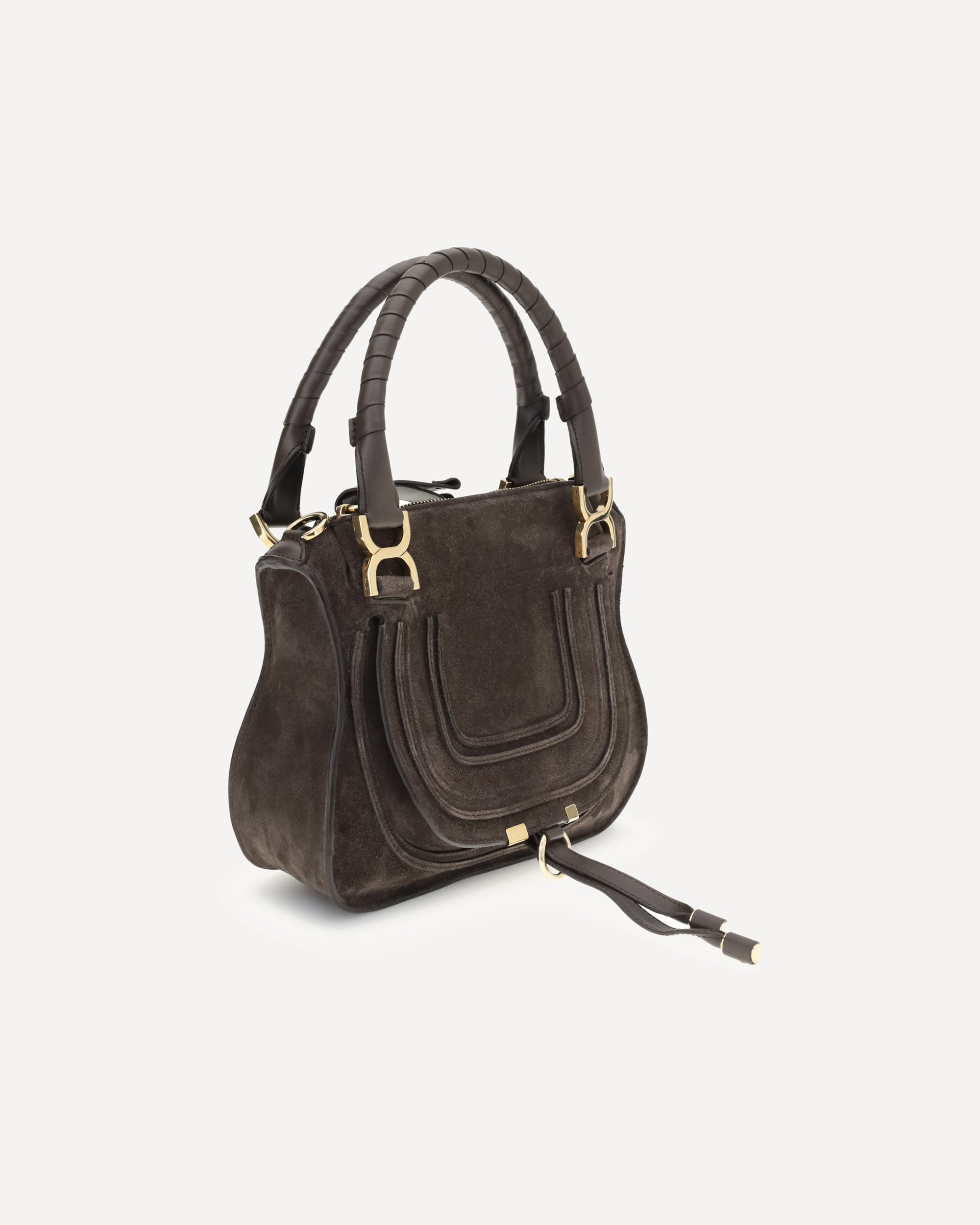CHLOÉ Small suede Shoulder Bag BROWN | Base Blu
