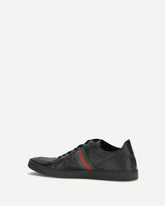 Sneakers Stretch Coda in pelle - NERO | Base Blu