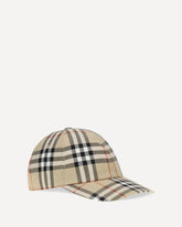 Check cotton Baseball Cap - BEIGE | Base Blu