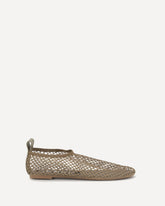 Ballerine alte in tessuto a rete - BEIGE | Base Blu