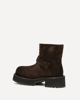 Venom mini waxed suede calf leather ankle Boots - BROWN | Base Blu