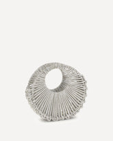 Jeweled Jaya Handbag - SILVER | Base Blu