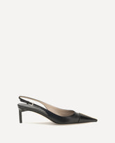 Leather Slingback Pumps - BLACK | Base Blu