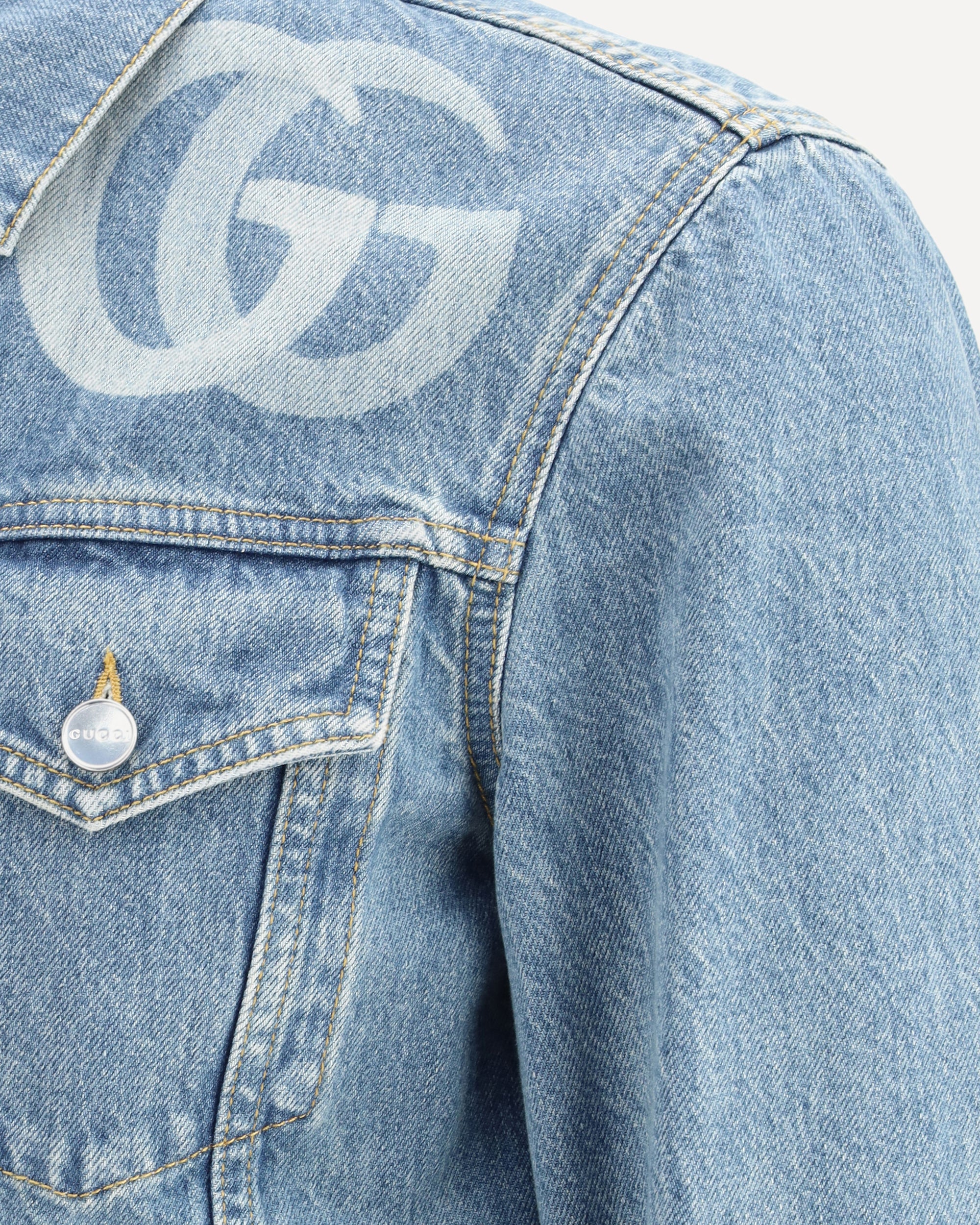 GUCCI Double G Denim Jacket LIGHT BLUE Base Blu - Main Image