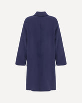 Reversible double-face Wool Coat - BLUE | Base Blu