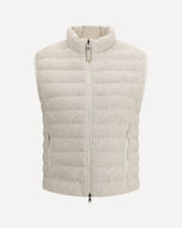 Cotton padded Vest with sequins - CREAM | Base Blu