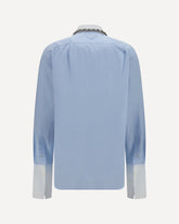 Jewel-embellished collar Shirt - LIGHT BLUE | Base Blu
