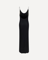Abito a schiena nuda in maglia con catena Cassandre - NERO | Base Blu