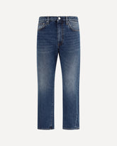 Washed Twisted Seam Jeans - BLUE | Base Blu