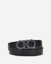 Gancini reversible Belt - BLACK | Base Blu