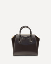 Small Antigona Handbag - BROWN | Base Blu