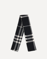 Wool Check Scarf - BLACK | Base Blu