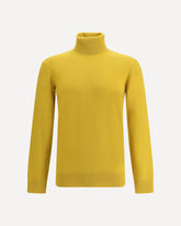 Maglione dolcevita in cashmere - GIALLO | Base Blu