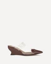 Le Coeur patent leather Mules - BORDEAUX | Base Blu