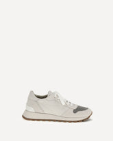 Precious Toe Sneakers in suede and techno fabric - GREY | Base Blu