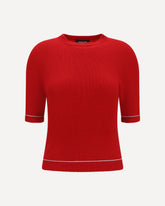 Brushed Platinum Sweater - RED | Base Blu