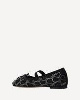 Valentino Garavani Toile Iconographe Ballerinas - BLACK | Base Blu