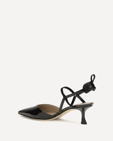 Patent leather Colibrì Slingback Pumps - BLACK | Base Blu