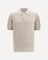 Cotton Polo Sweater - BEIGE | Base Blu