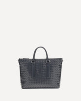 Intrecciato Soft Business Bag - BLACK | Base Blu
