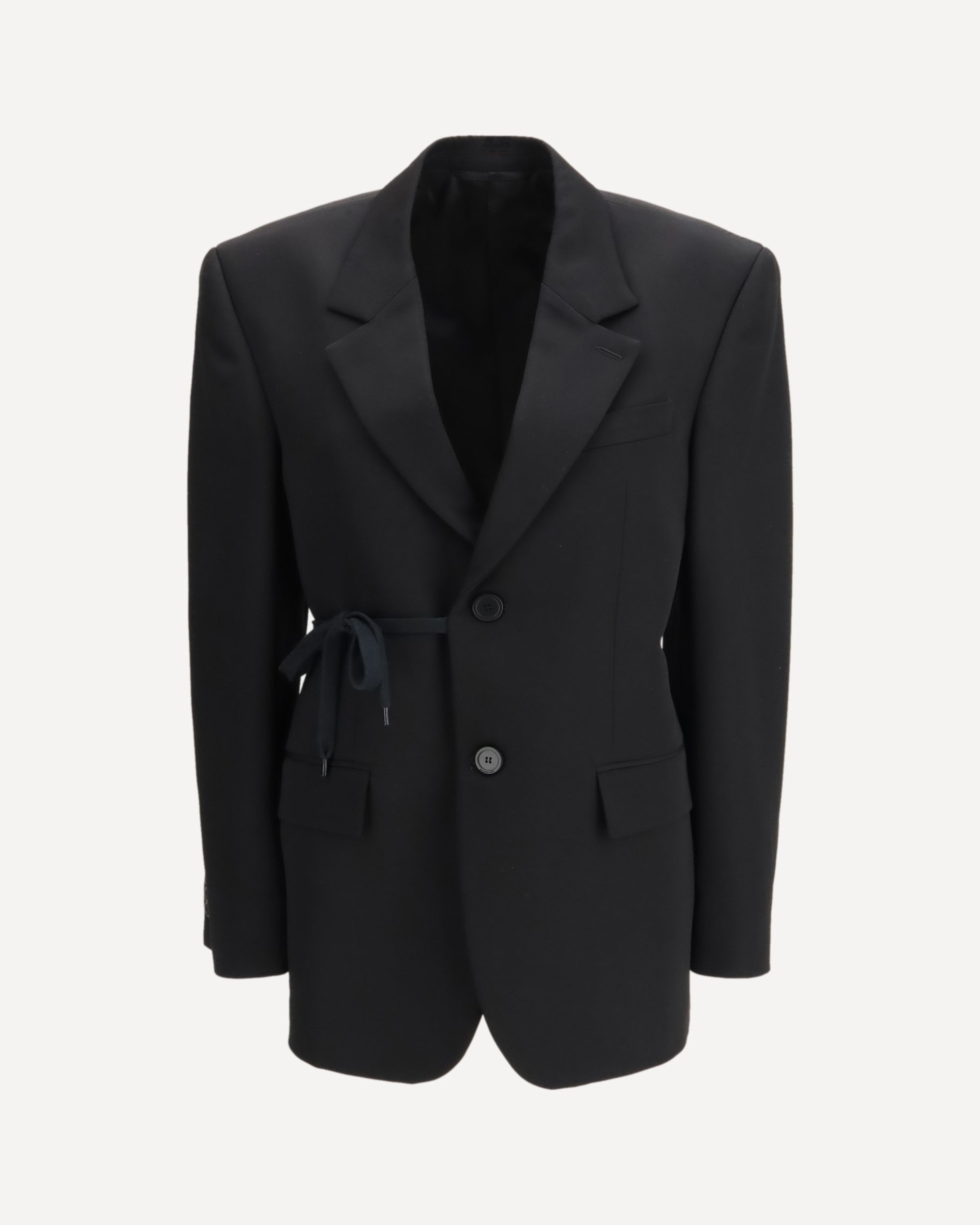 BALENCIAGA Barathea wool tailored Jacket BLACK | Base Blu