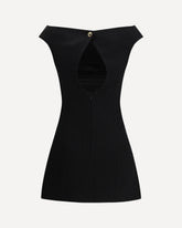 Wool Bouclé Sleeveless Mini Dress - BLACK | Base Blu