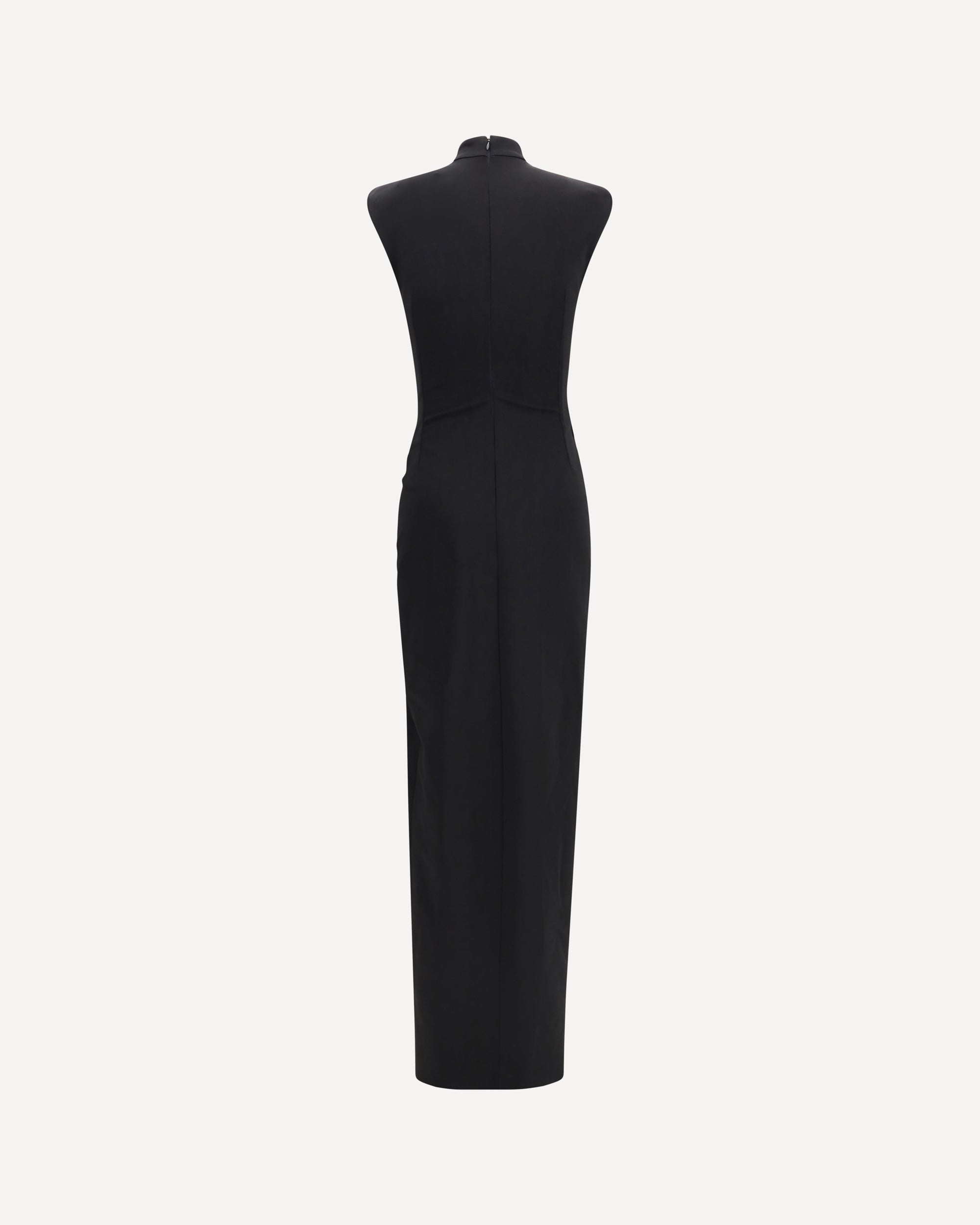balmain dress black Long Jersey with Slit Black And White Wedding structured to accentuate an Wed Color:BONE