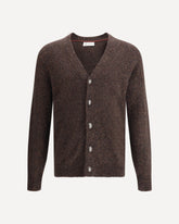 Cardigan in alpaca  - MARRONE | Base Blu