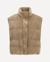 Sleeveless padded Vest - BEIGE | Base Blu