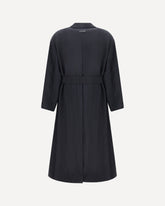 Trench in misto lyocell  - NERO | Base Blu