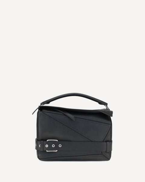LOEWE Large Puzzle Biker Shoulder Bag BLACK | Base Blu