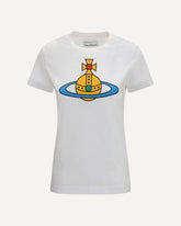 Orb print T-shirt - WHITE | Base Blu