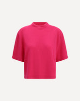 Cropped T-Shirt with round neckline - PINK | Base Blu