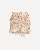 Lolita flared floral Skirt - BEIGE | Base Blu