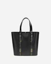 Rockstud medium Tote Bag - BLACK | Base Blu