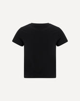 Cotton T-shirt with the embroidered “Wild Tiger” - BLACK | Base Blu