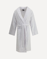 Accappatoio in spugna di cotone jacquard - BIANCO | Base Blu