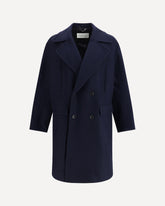 Racos Coat in Wool - BLUE | Base Blu