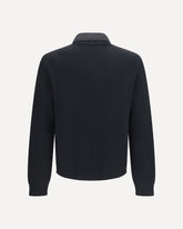 Knit Jacket with padded front - BLACK | Base Blu