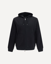 Cotton zip-up Hoodie - BLACK | Base Blu