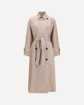 Linen Trench coat with lurex - PINK | Base Blu